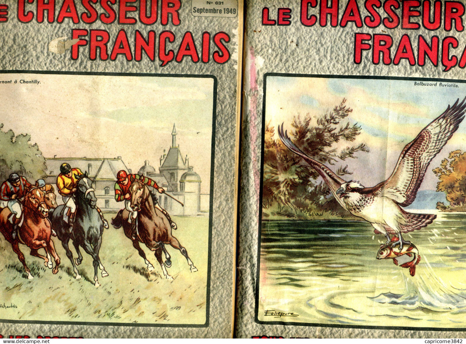 1949 - Lot De 4 Revues "LE CHASSEUR FRANCAIS" N° 628 à 631 - Bon état Général - Caza/Pezca