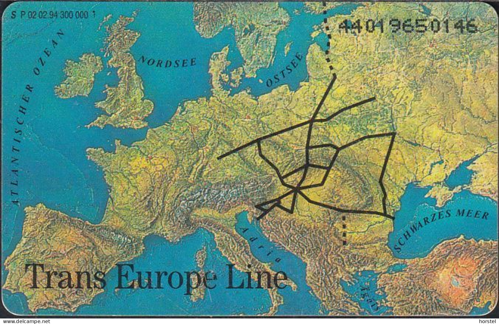 GERMANY P02/94 - Trans Europe Line - Europa Karte - Map - P & PD-Series: Schalterkarten Der Dt. Telekom