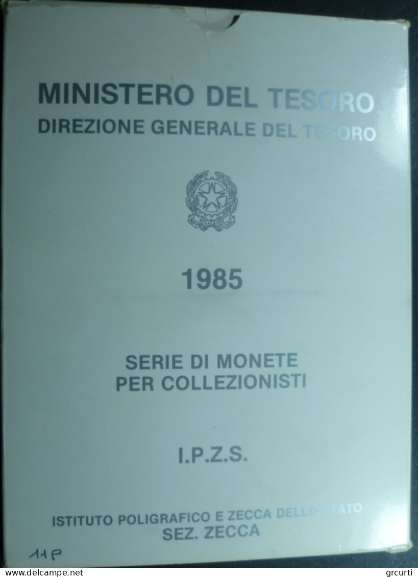 Italia - Serie Zecca Proof 1985 - 11 Valori - KM# PS2 - Gig# S.12/P - Set Fior Di Conio