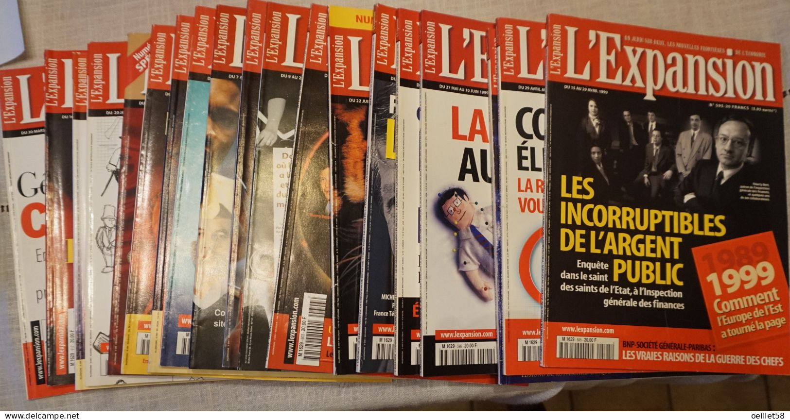 Lot De 19 Magazines "L'EXPANSION" Des Années 1999 à 2000 - Lots De Plusieurs Livres