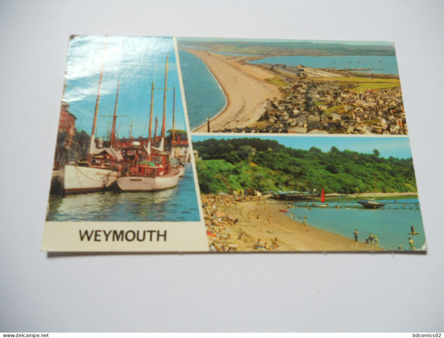 ROYAUME UNI   CARTE  COULEUR MULTI DE 1976 WEYMOUTH  THE CHESIL BANK THE HARBOUR SANDSFOOT CASTLE COVE - Weymouth