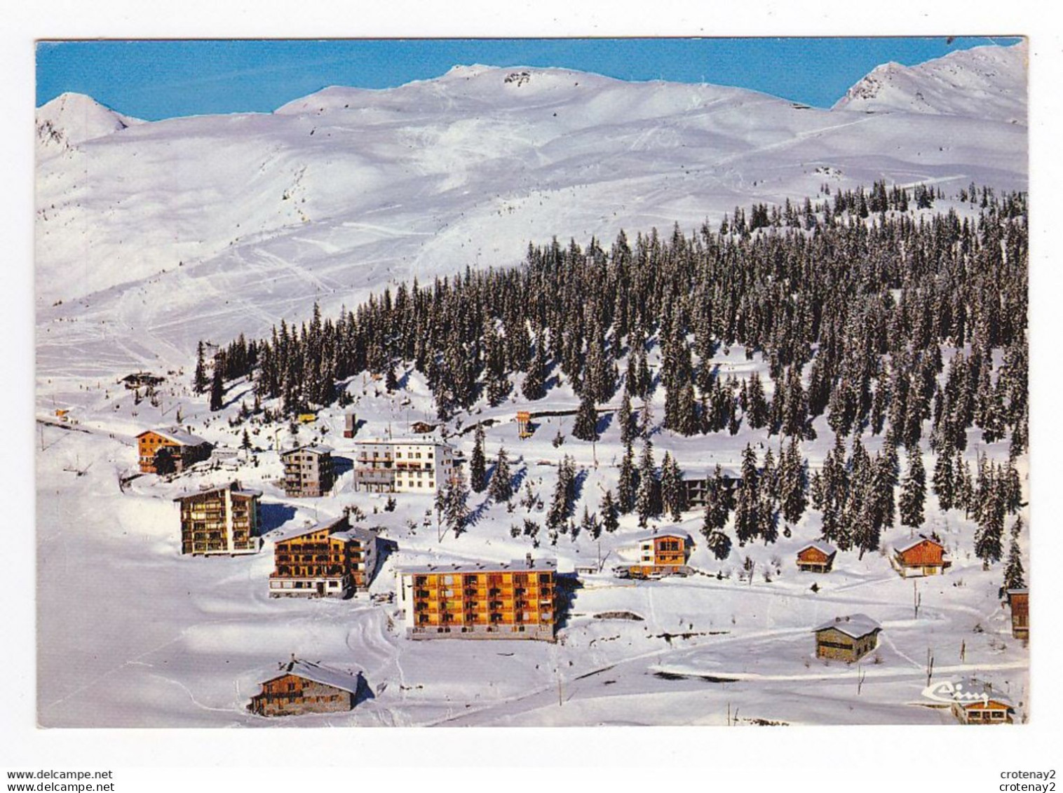 73 La Rosière Vers Le Chatelard Vue Générale Aérienne Les Pistes De Ski Postée à Seez En 1973 VOIR DOS - Le Chatelard