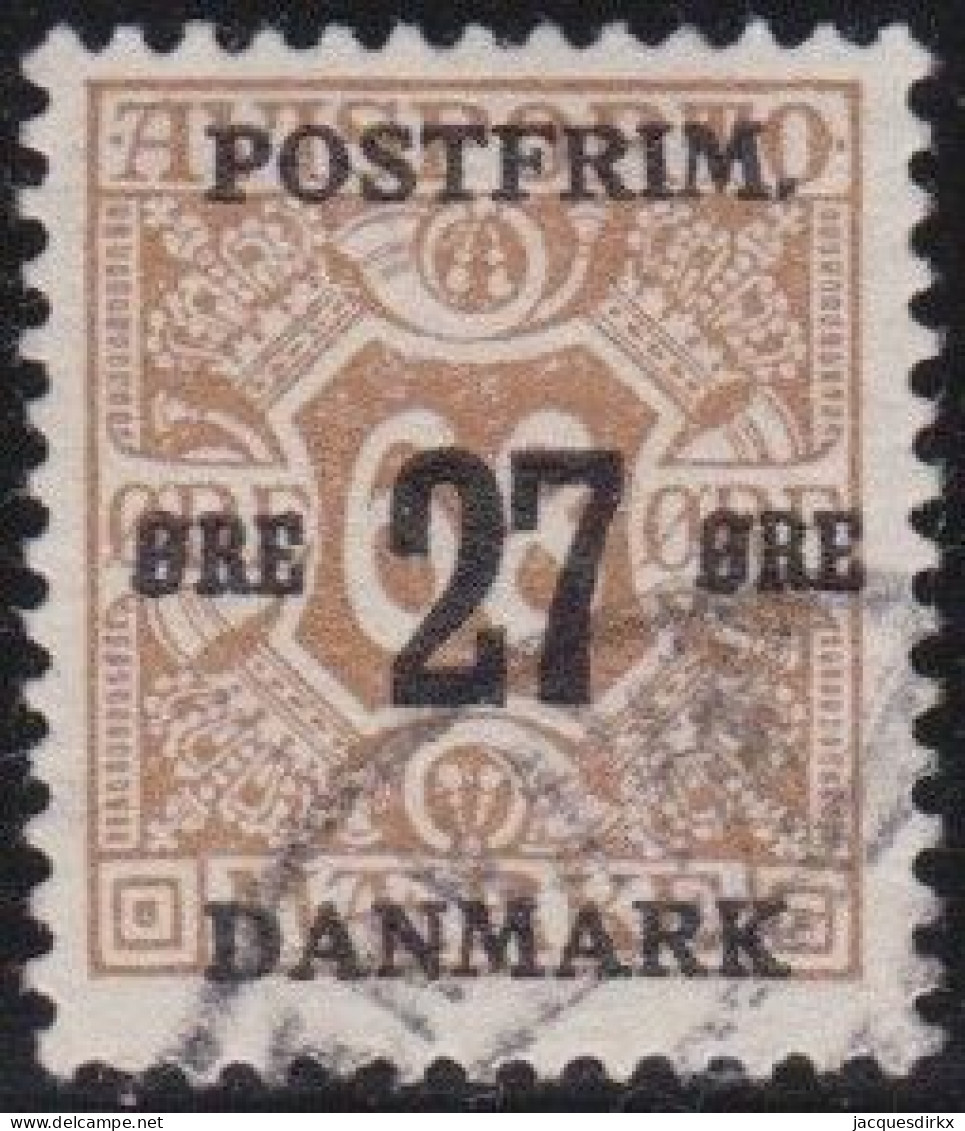 Denmark      .   Y&T     .     92      .     O      .     Cancelled - Used Stamps