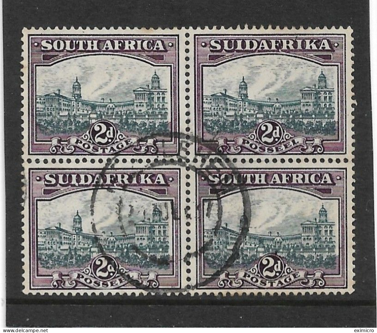 SOUTH AFRICA 1927 - 1930 2d IN BLOCK OF FOUR SG 34 PERF 14 FINE USED Cat £76 - Used Stamps