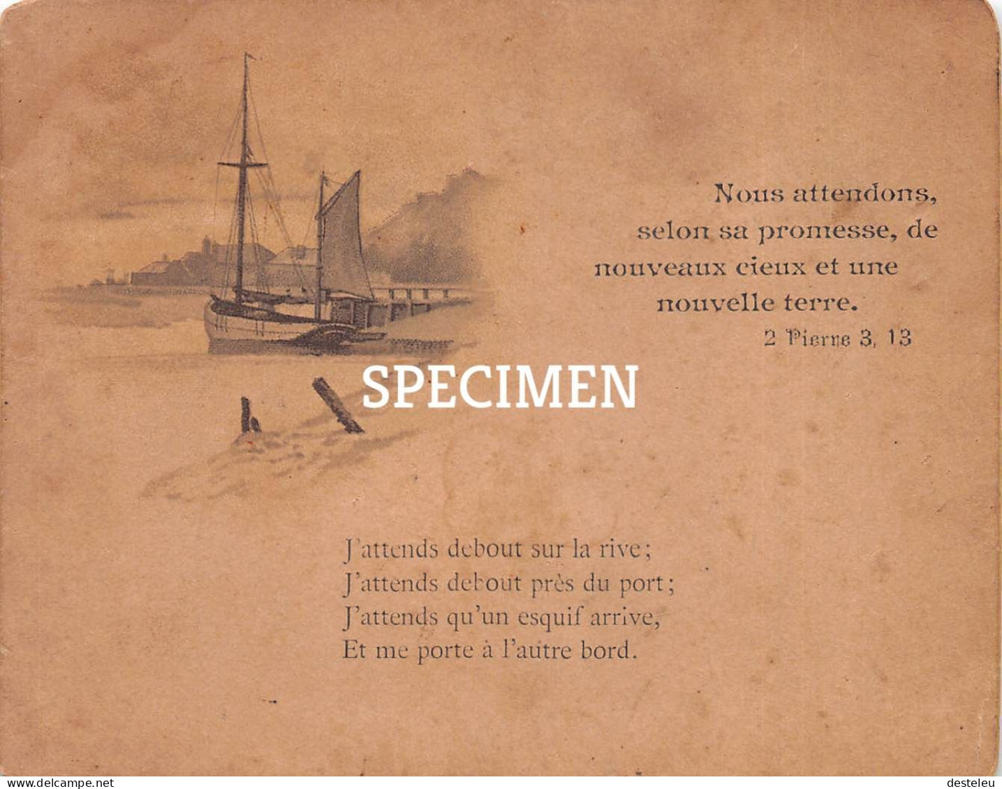 Souvenir De La Première Communion De Madeleine Grimm 1897 - Boat - Comunioni