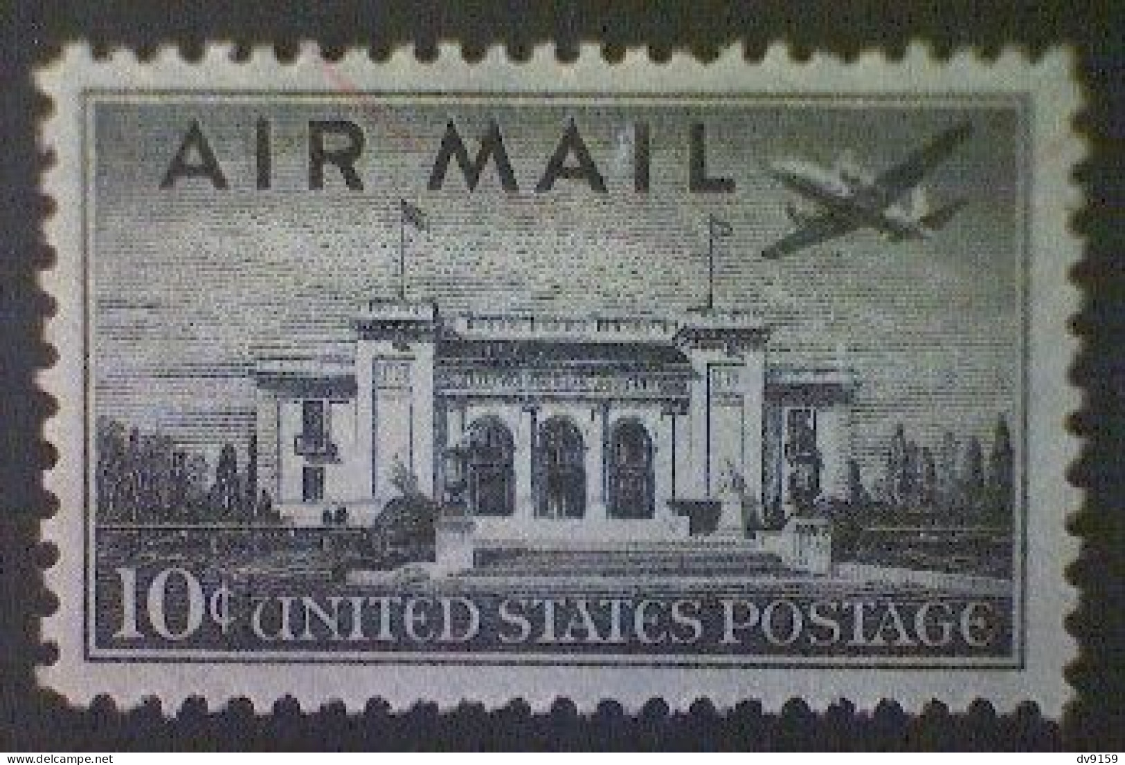 United States, Scott #C34, Used(o) Air Mail, 1947, Pan American Building, 10¢, Black - 2a. 1941-1960 Usados