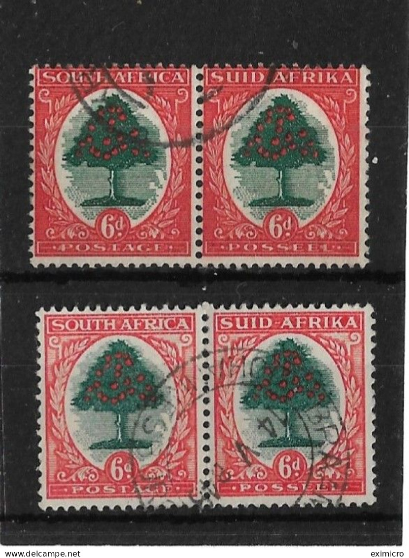 SOUTH AFRICA 1938 6d DIE II, 6d DIE III SG 61c, 61d FINE USED - Used Stamps