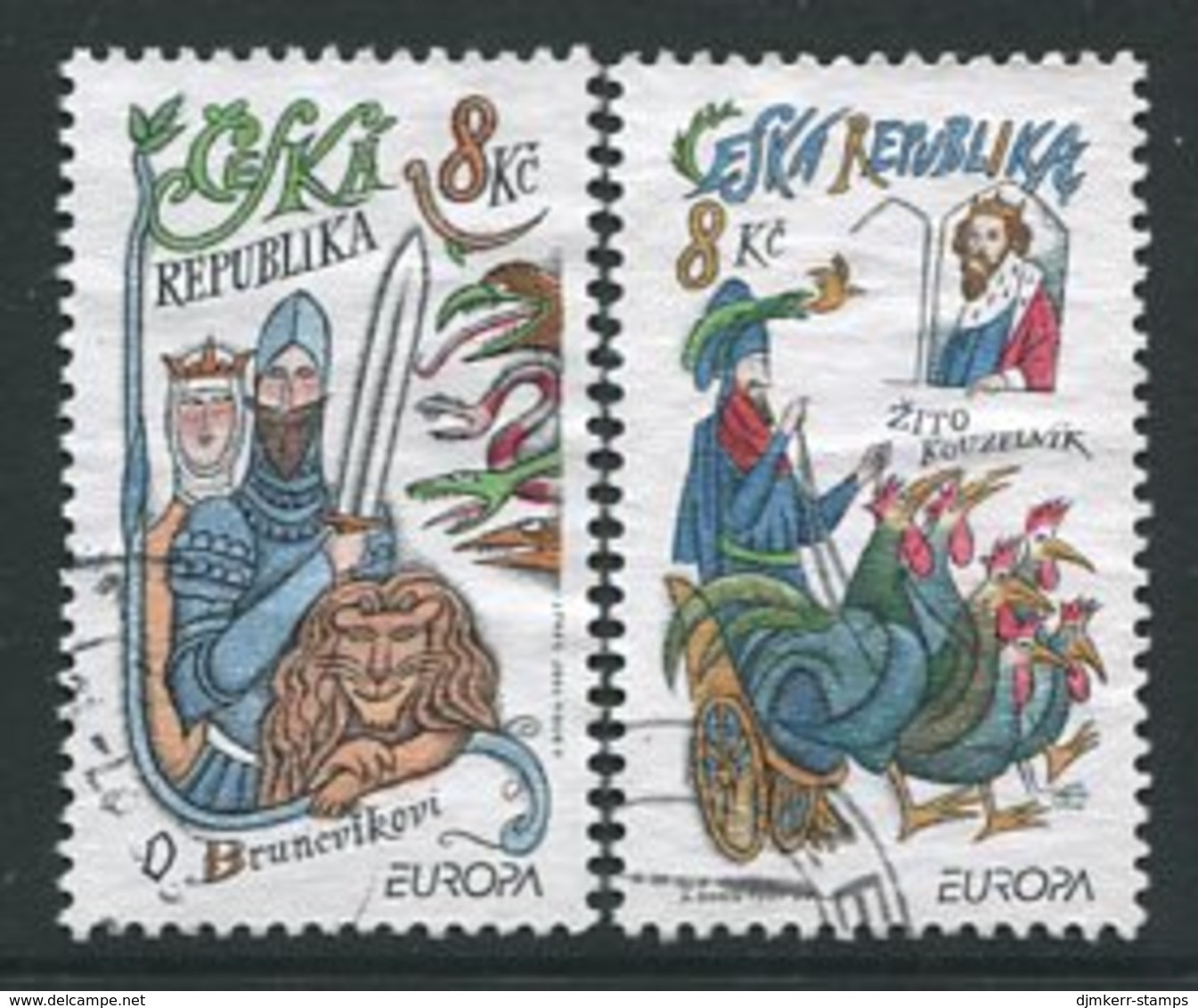 CZECH REPUBLIC 1997 Europa : Sagas And Legends Used.  Michel 144-45 - Usados