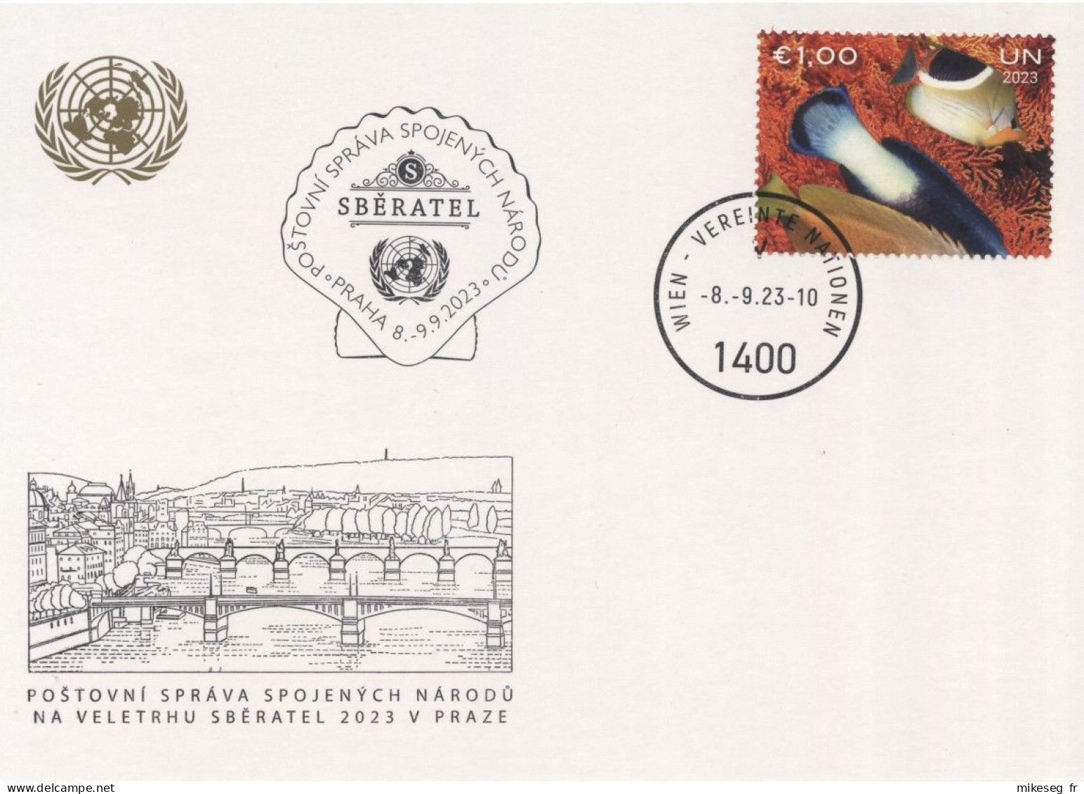 ONU Vienne 2023  - White Card SBERATEL PRAGUE - Cartoline Maximum