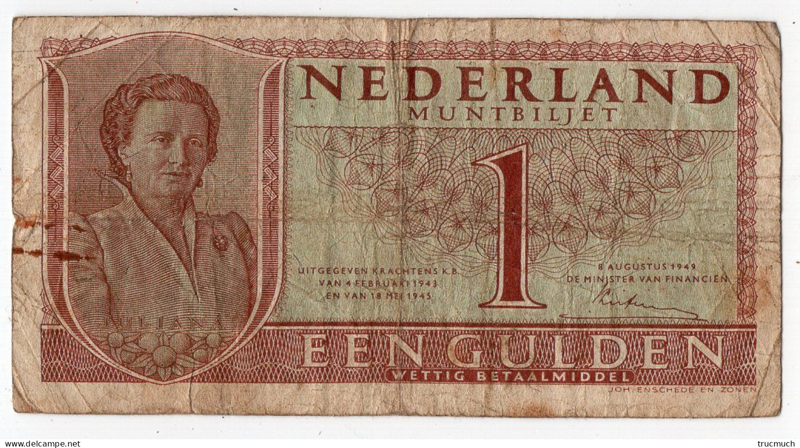 82 - NEDERLAND - 1 Gulden - 1  Florín Holandés (gulden)