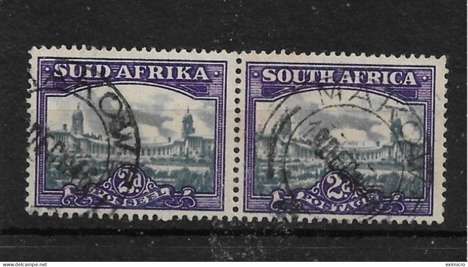 SOUTH AFRICA 1938 2d BLUE AND VIOLET SG 58 FINE USED Cat £55 - Used Stamps