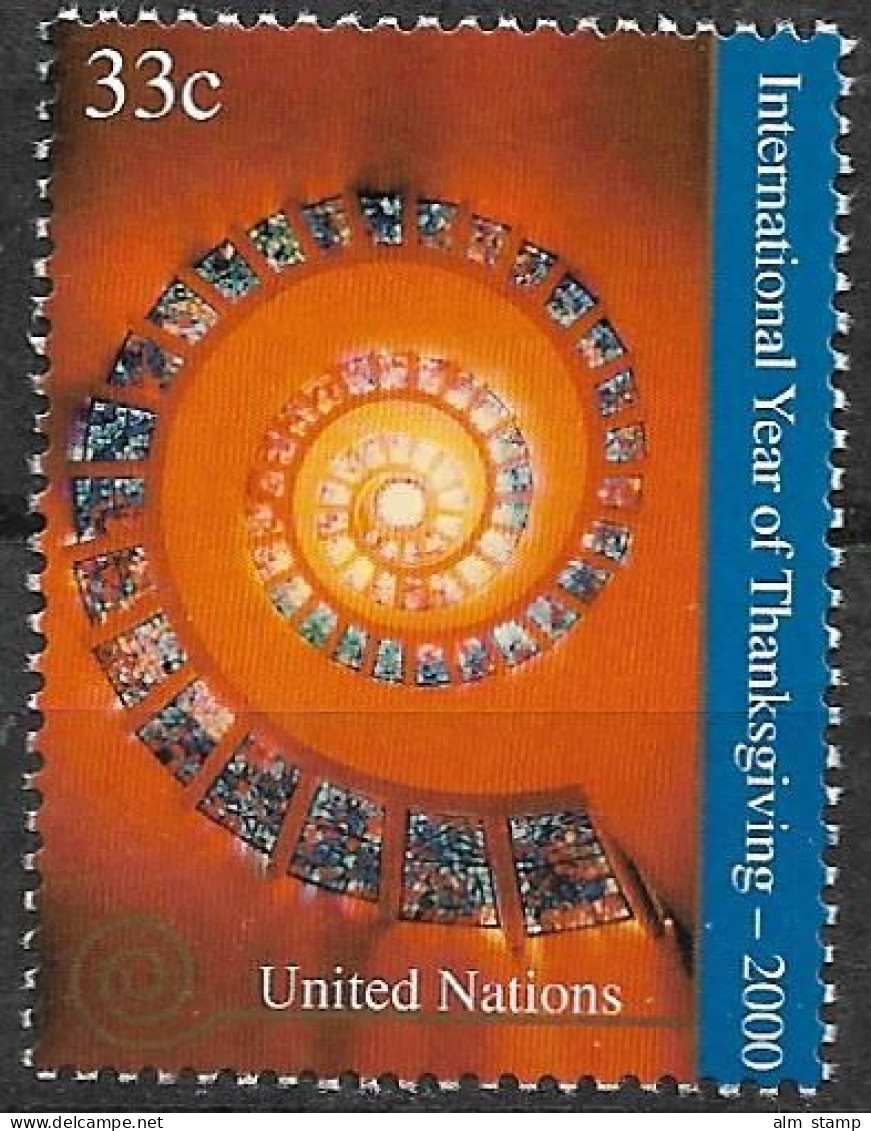 2000 UNO NEW YORK MI.830**MNH  Internationales Jahr Der Danksagung. - Ongebruikt