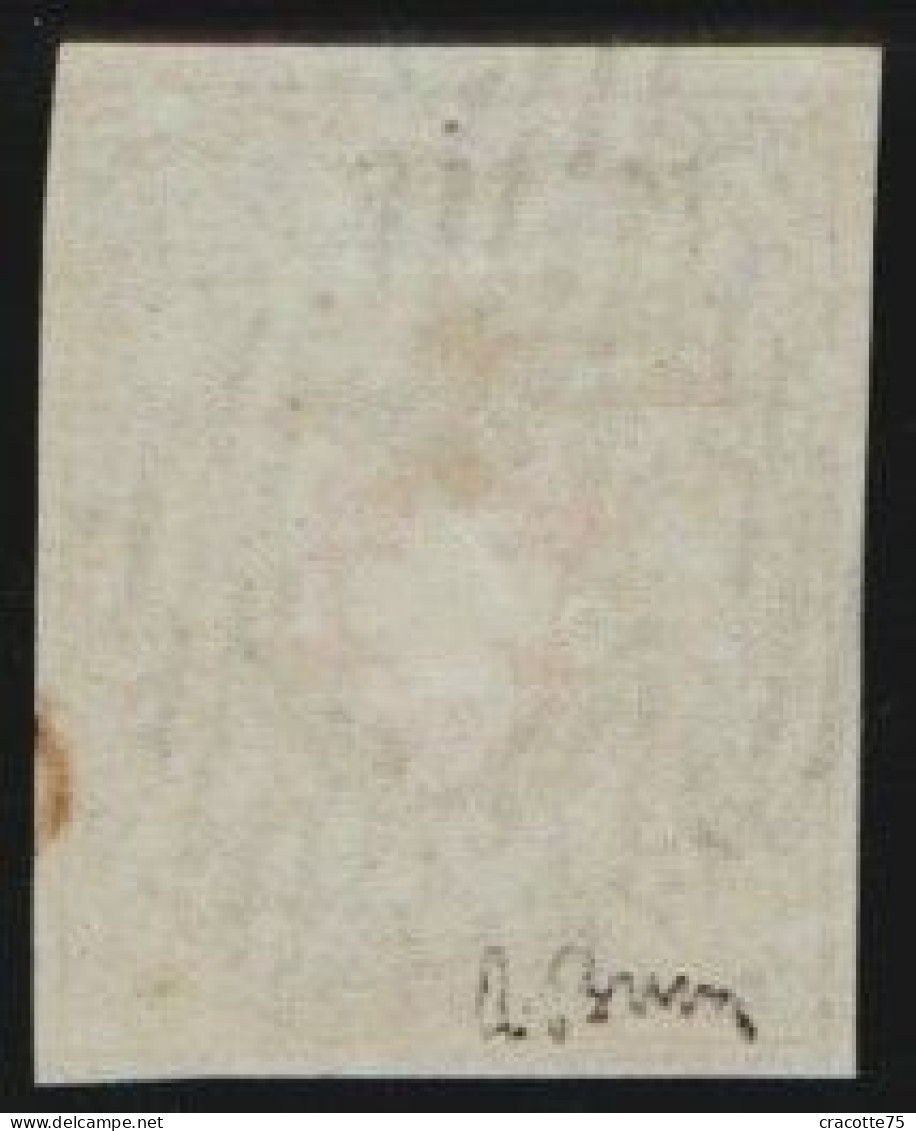 SUISSE - Postes Fédérales. N° 15 - Rayon II. 1850 . Signé BRUN. - 1843-1852 Federal & Cantonal Stamps