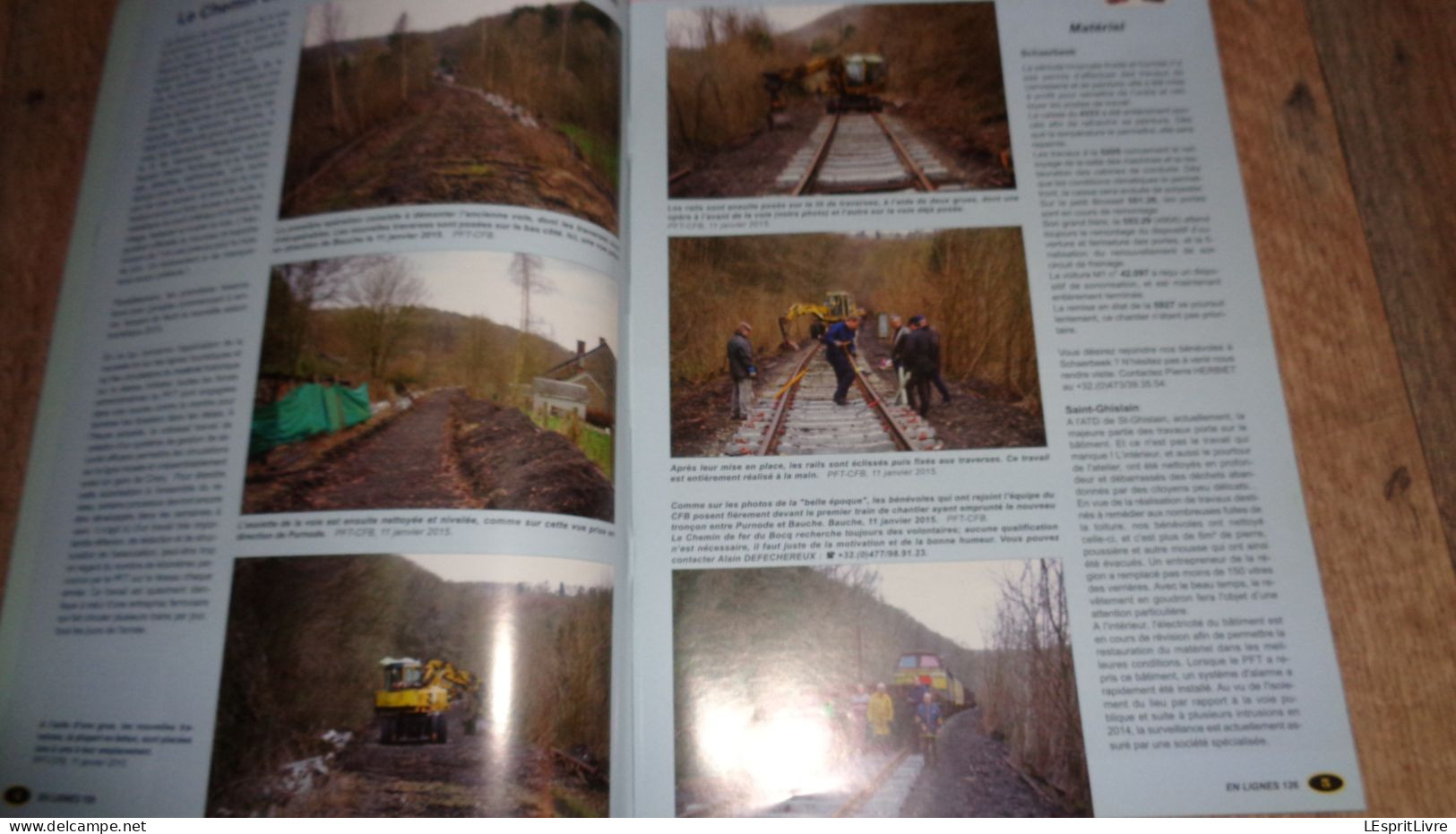 EN LIGNES Revue Ferroviaire N° 126 SNCB NMBS Chemins De Fer Locomotive à Gazogène Nord Belge Voitures Tramways Franco - Spoorwegen En Trams