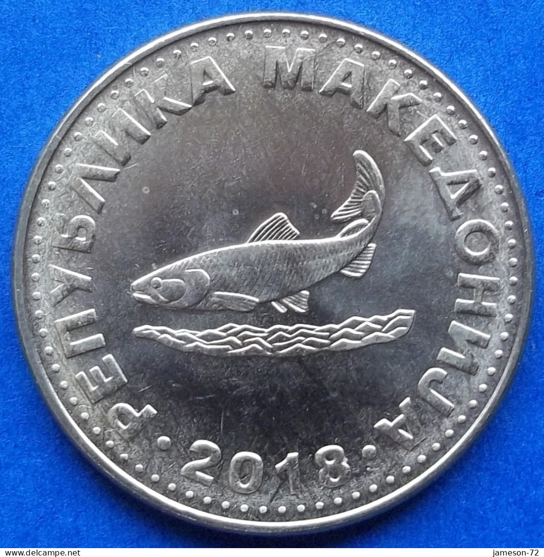MACEDONIA - 2 Denari 2018 "Trout" KM# 3a Republic (1991) - Edelweiss Coins - Nordmazedonien