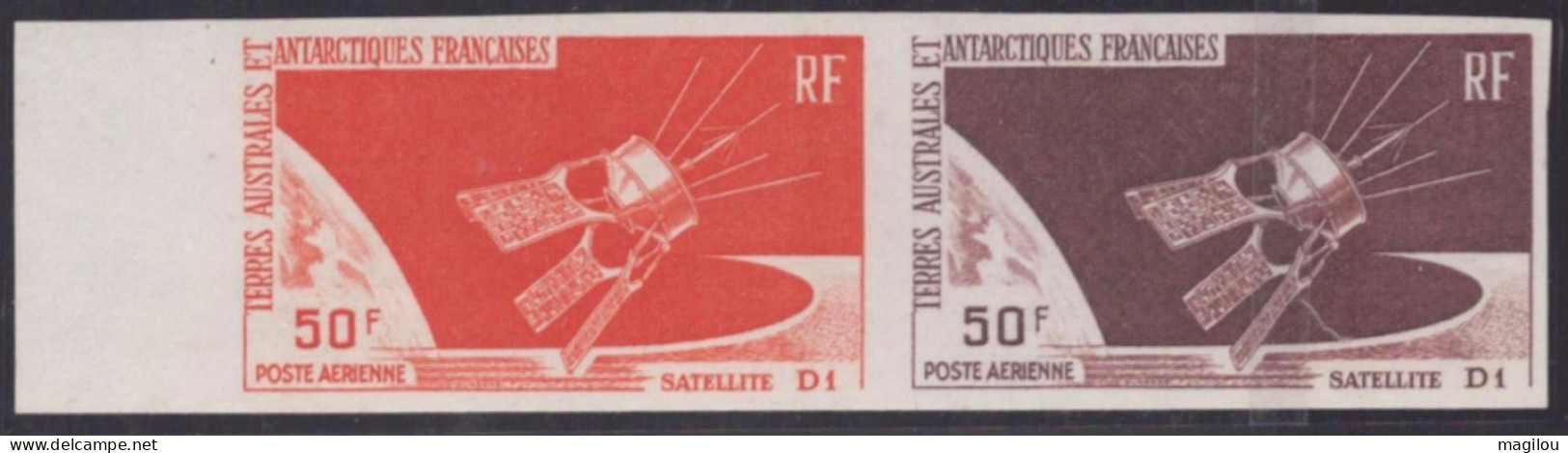 2 Essai De Couleur  Taaf/fsat Cosmos Space Satellite  Yvert PA 12MNH **2 - Imperforates, Proofs & Errors