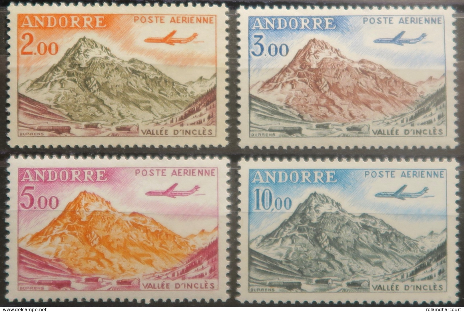 LP3969/3 - 1961/1964 - ANDORRE FRANÇAIS - POSTE AERIENNE - SERIE COMPLETE - N°5 à 8 NEUFS** - Airmail