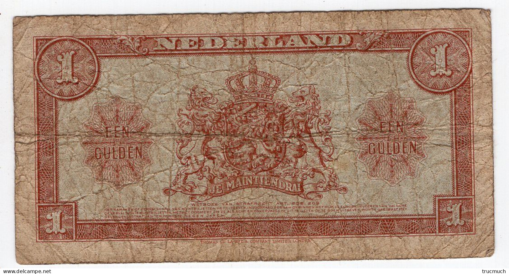 85 - NEDERLAND - 1 Gulden - 1  Florín Holandés (gulden)