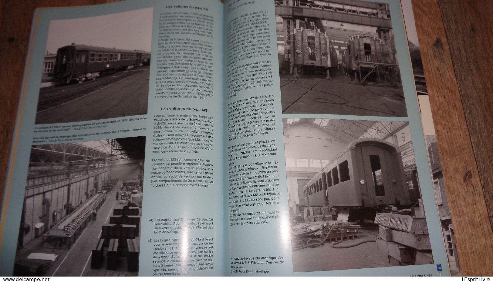 EN LIGNES Revue Ferroviaire N° 144 SNCB NMBS Chemins de Fer Locomotive Voitures Type M3 Diesel Type 53