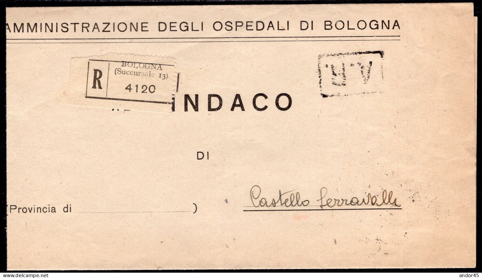 1947 03 OTTOBRE DEMOCRATICA C.80 SASS 549 IN SIRISCIA DI CINQUE+L.4 SASS 554 IN QUARTINA SU PIEGO DI LETTERA RACCOMANDAT - 1946-47 Corpo Polacco Period