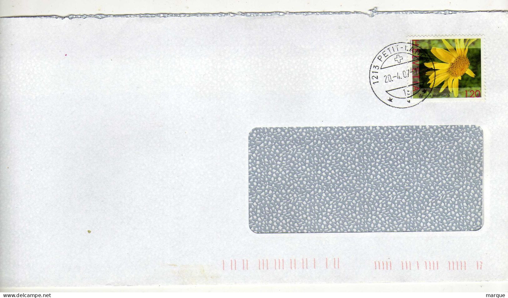 Enveloppe SUISSE HELVETIA Oblitération 1213 PETIT RANCY 1 20/04/2007 - Marcophilie