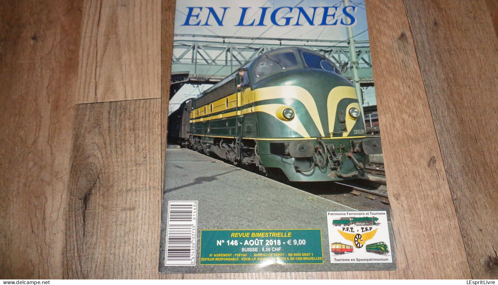 EN LIGNES Revue Ferroviaire N° 146 SNCB NMBS Chemins De Fer Locomotive Voitures Wagon à Boogies Transport De Glace - Spoorwegen En Trams