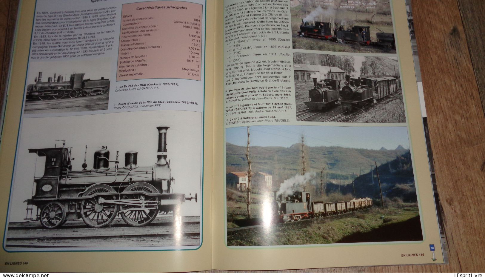 EN LIGNES Revue Ferroviaire N° 146 SNCB NMBS Chemins de Fer Locomotive Voitures Wagon à Boogies Transport de Glace