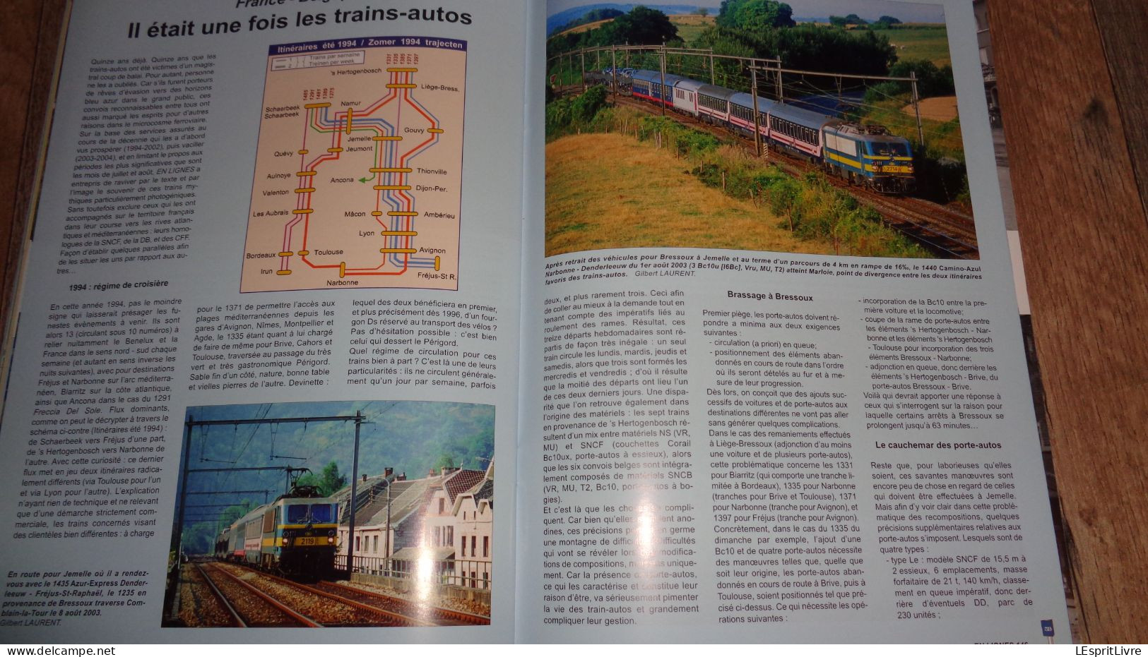 EN LIGNES Revue Ferroviaire N° 146 SNCB NMBS Chemins de Fer Locomotive Voitures Wagon à Boogies Transport de Glace