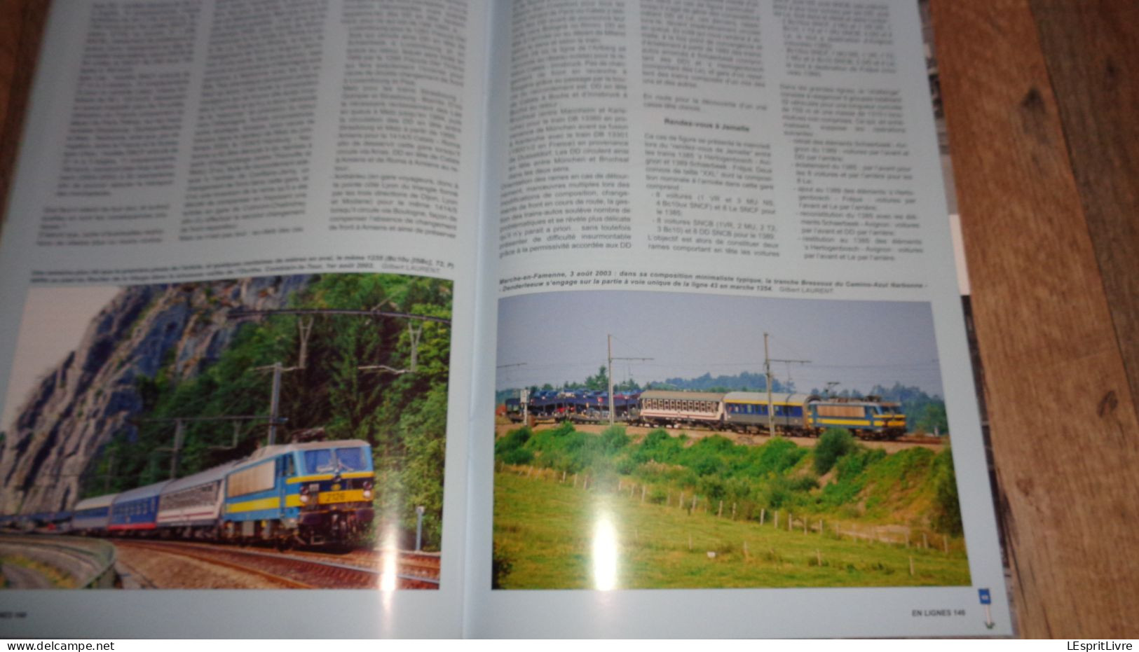 EN LIGNES Revue Ferroviaire N° 146 SNCB NMBS Chemins de Fer Locomotive Voitures Wagon à Boogies Transport de Glace