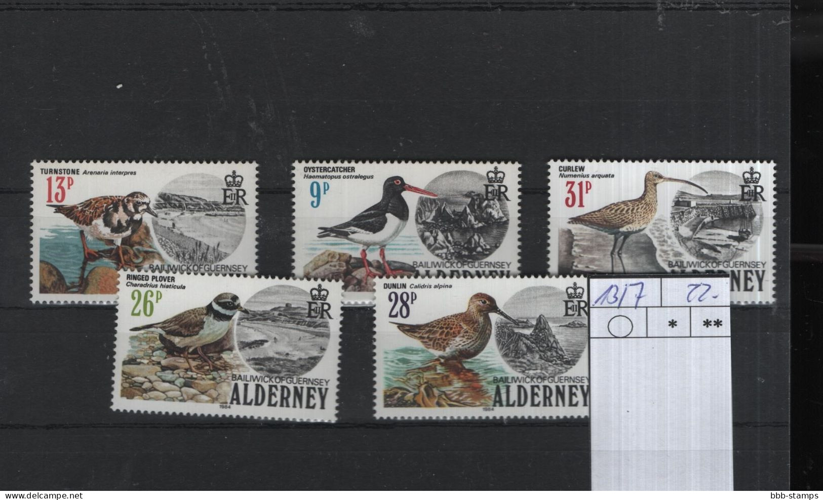 Alderney Birds Theme Michel Cat.No. Mnh/** 13/17 - Alderney