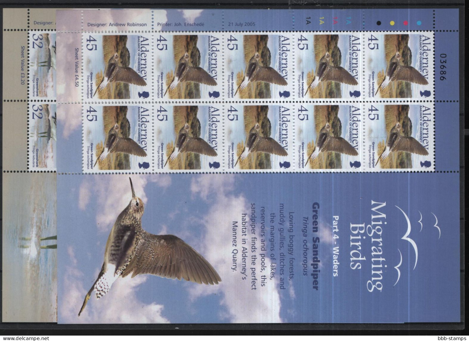 Alderney Birds Theme Michel Cat.No. Mnh/**  Sheet 259/263 - Alderney