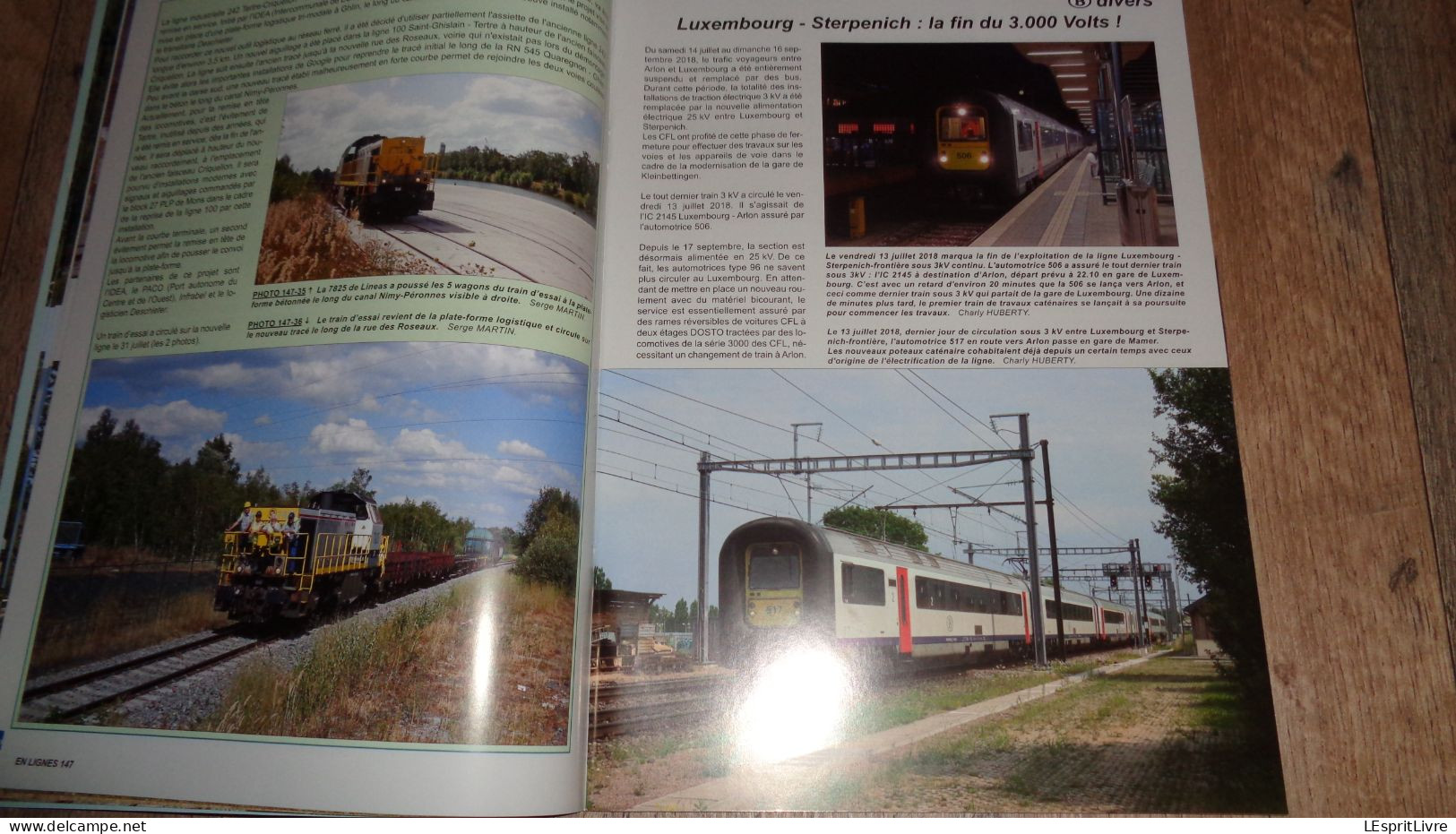 EN LIGNES Revue Ferroviaire N° 147 SNCB NMBS Chemins de Fer Locomotive Vapeur Type 10 Wagon Extensible Transport