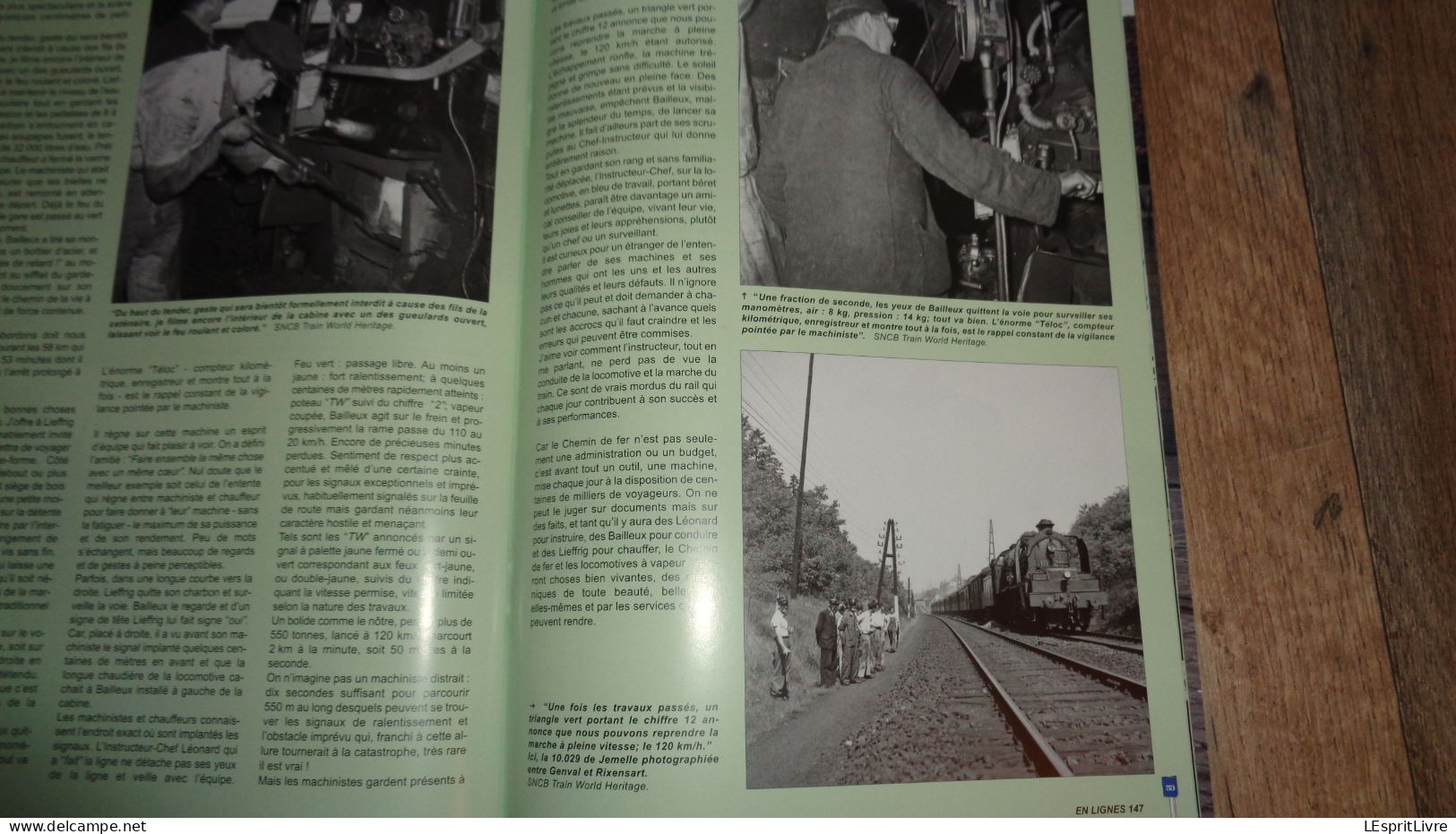 EN LIGNES Revue Ferroviaire N° 147 SNCB NMBS Chemins de Fer Locomotive Vapeur Type 10 Wagon Extensible Transport
