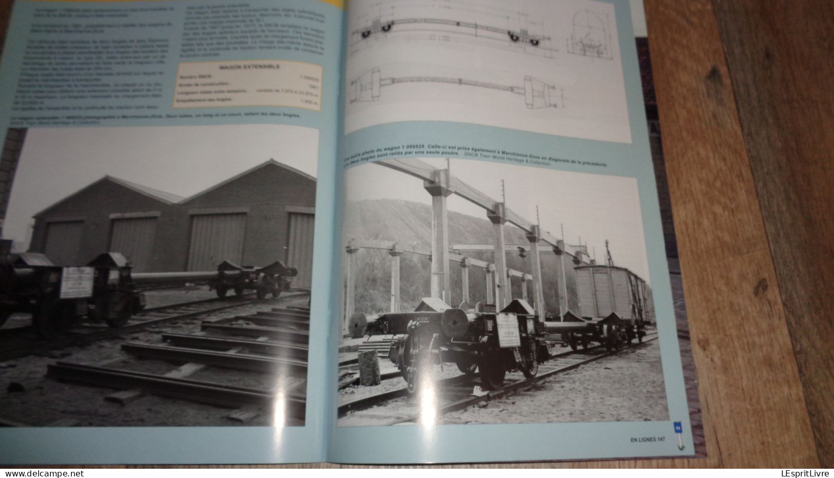 EN LIGNES Revue Ferroviaire N° 147 SNCB NMBS Chemins de Fer Locomotive Vapeur Type 10 Wagon Extensible Transport