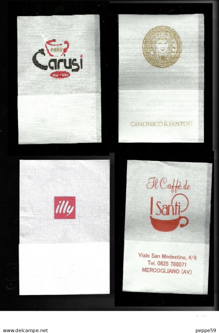 Tovagliolino Da Caffè - Lotto 4 Pezzi  N. 03 - Reclameservetten