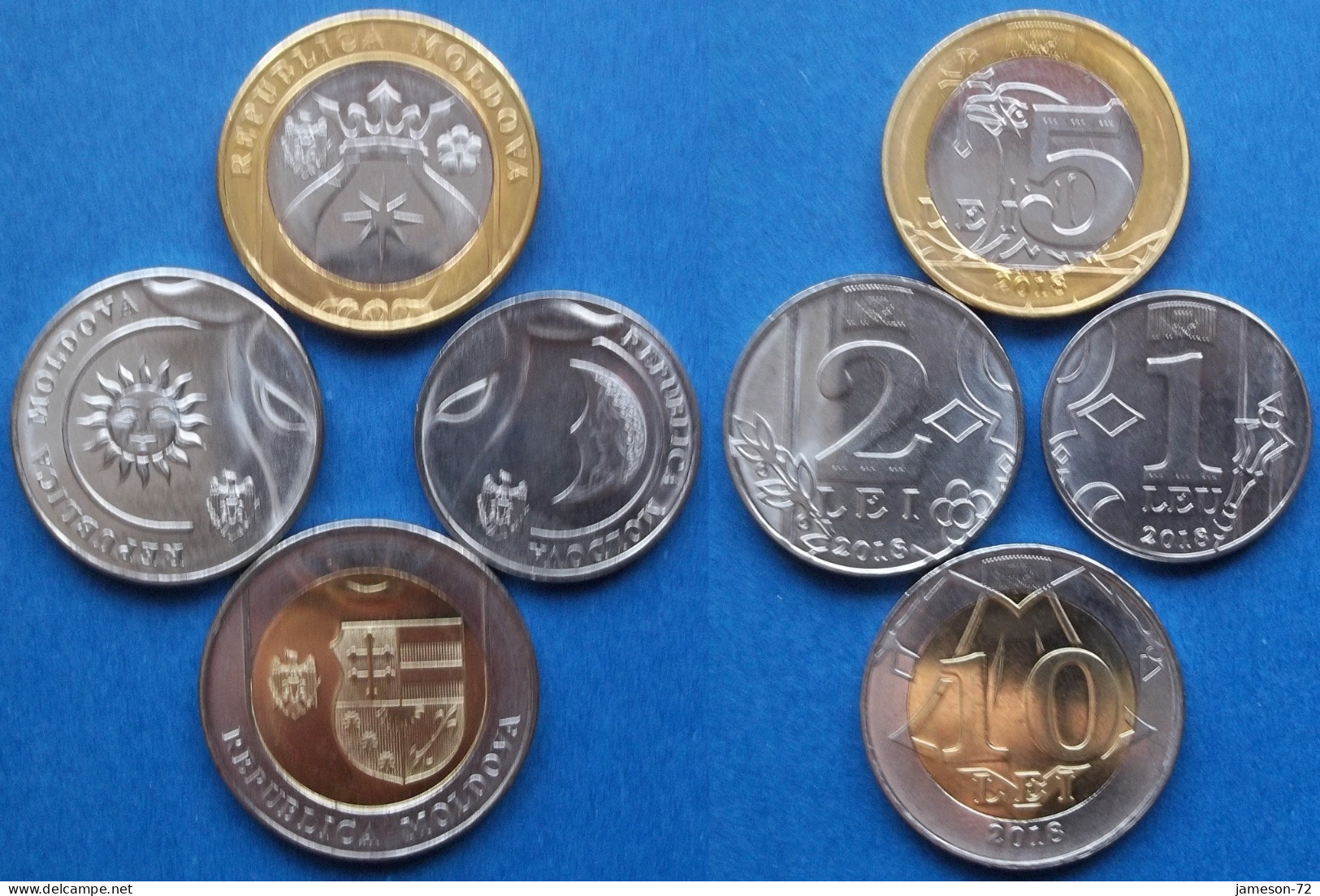 MOLDOVA - Set 4 Coins: 1, 2, 5, 10 Lei 2018 "Coat Of Arms Of The Moldavian Pri" KM# 10 Republic (1991) - Edelweiss Coins - Moldawien (Moldau)