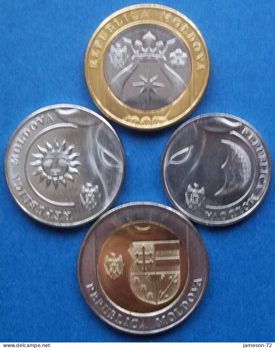 MOLDOVA - Set 4 Coins: 1, 2, 5, 10 Lei 2018 "Coat Of Arms Of The Moldavian Pri" KM# 10 Republic (1991) - Edelweiss Coins - Moldavie