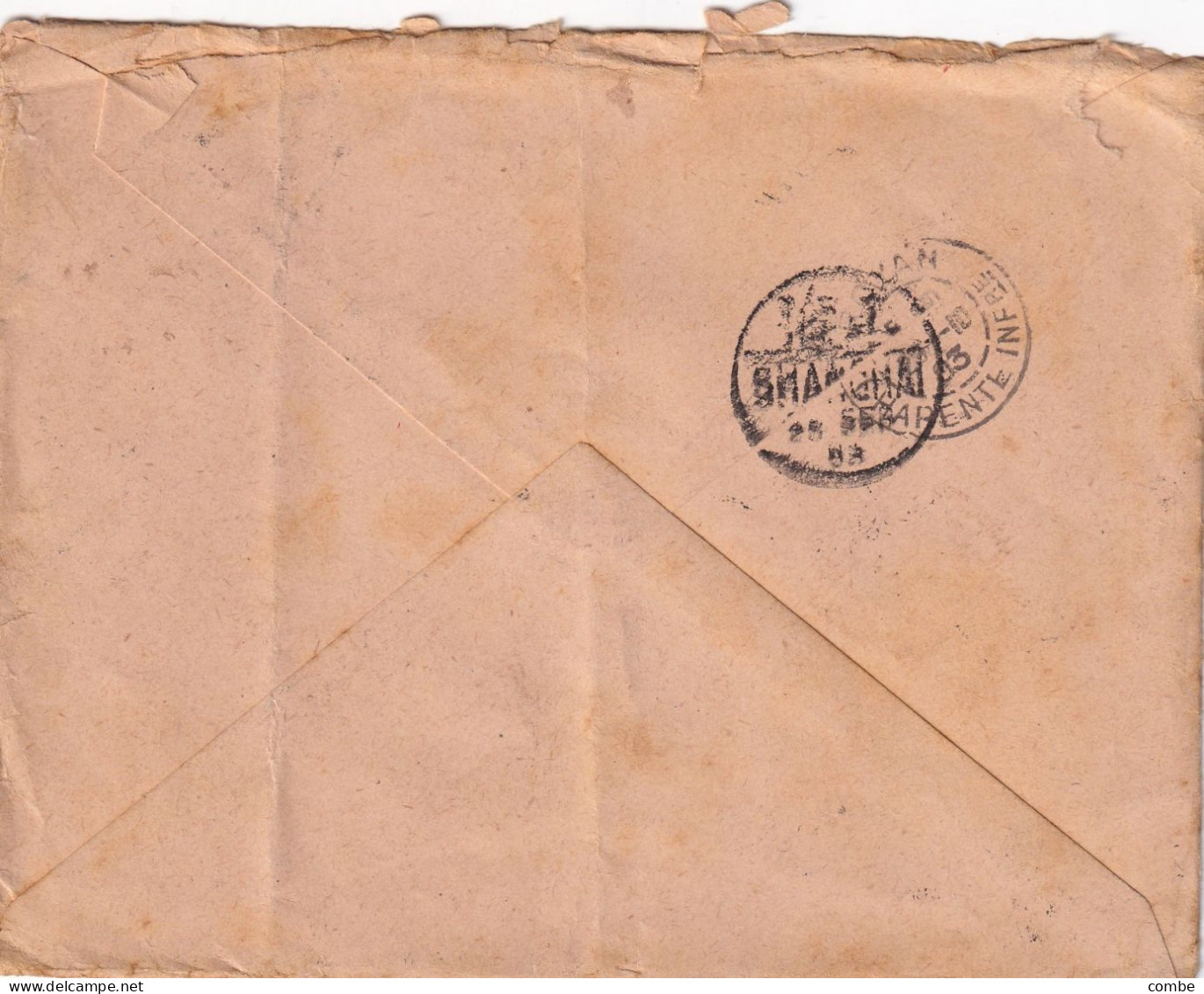 LETTRE. CHINE. COVER CHINA.1903. SHANG-HAI. DRAGON 10c.  CHUNGKING. POUR FRANCE - Briefe U. Dokumente