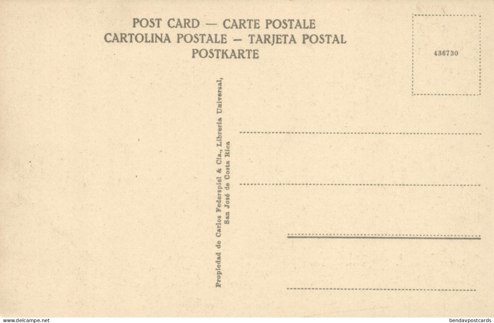 Costa Rica, C.A., SAN JOSÉ, Atlantic Railway Station, Cars (1920s) Postcard - Costa Rica