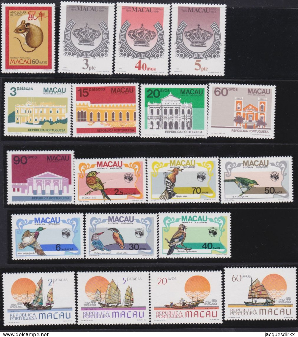 Macau      .    Michel     .   19 Stamps         .     **        .     MNH - Unused Stamps