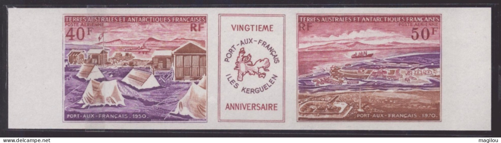 2 Essai De Couleur Multicolore Taaf/fsat Port Aux Français Kerguelen Yvert PA 26A MNH **2 - Imperforates, Proofs & Errors