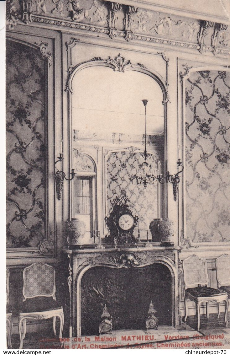 La Maison MATHIEU. Verviers Marbrerie D'Art. Des Cheminées Anciennes. Armoiries Belge Preo 1909 - Other & Unclassified