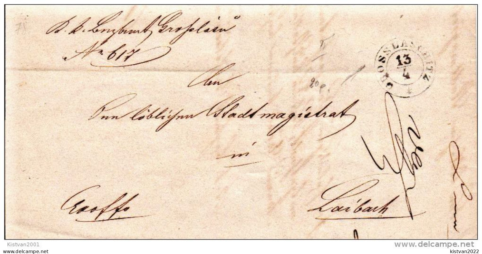 Postal History: Austro-Hungarian Prephilately Cover Grosslaschitz - ...-1850 Voorfilatelie