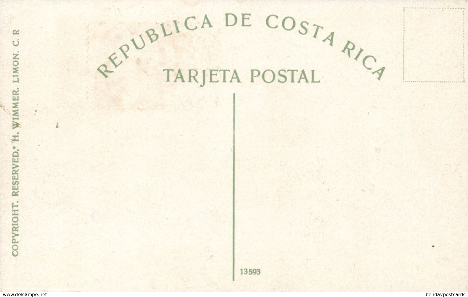 Costa Rica, C.A., LIMON, Passenger Train Leaving Station (1924) Wimmer Postcard - Costa Rica