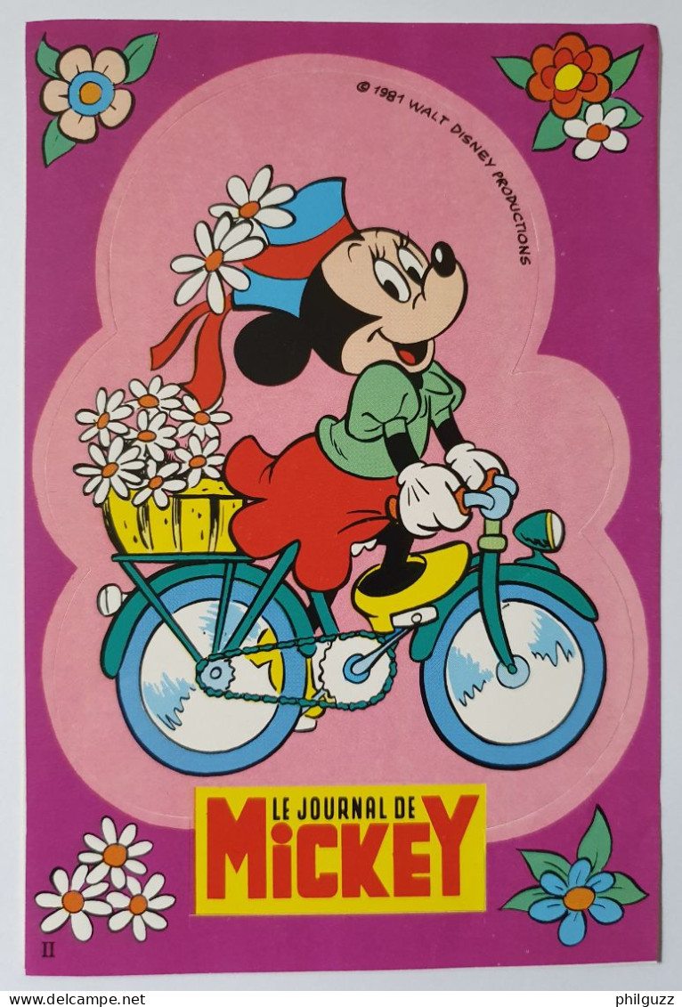 AUTOCOLLANT LE JOURNAL DE MICKEY MINNIE 1981 Autocollants - Stickers