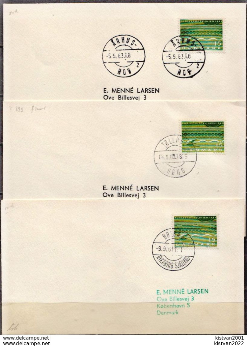 Postal History Cover: Denmark 6 Covers From 1963 With Different Cancels - Briefe U. Dokumente