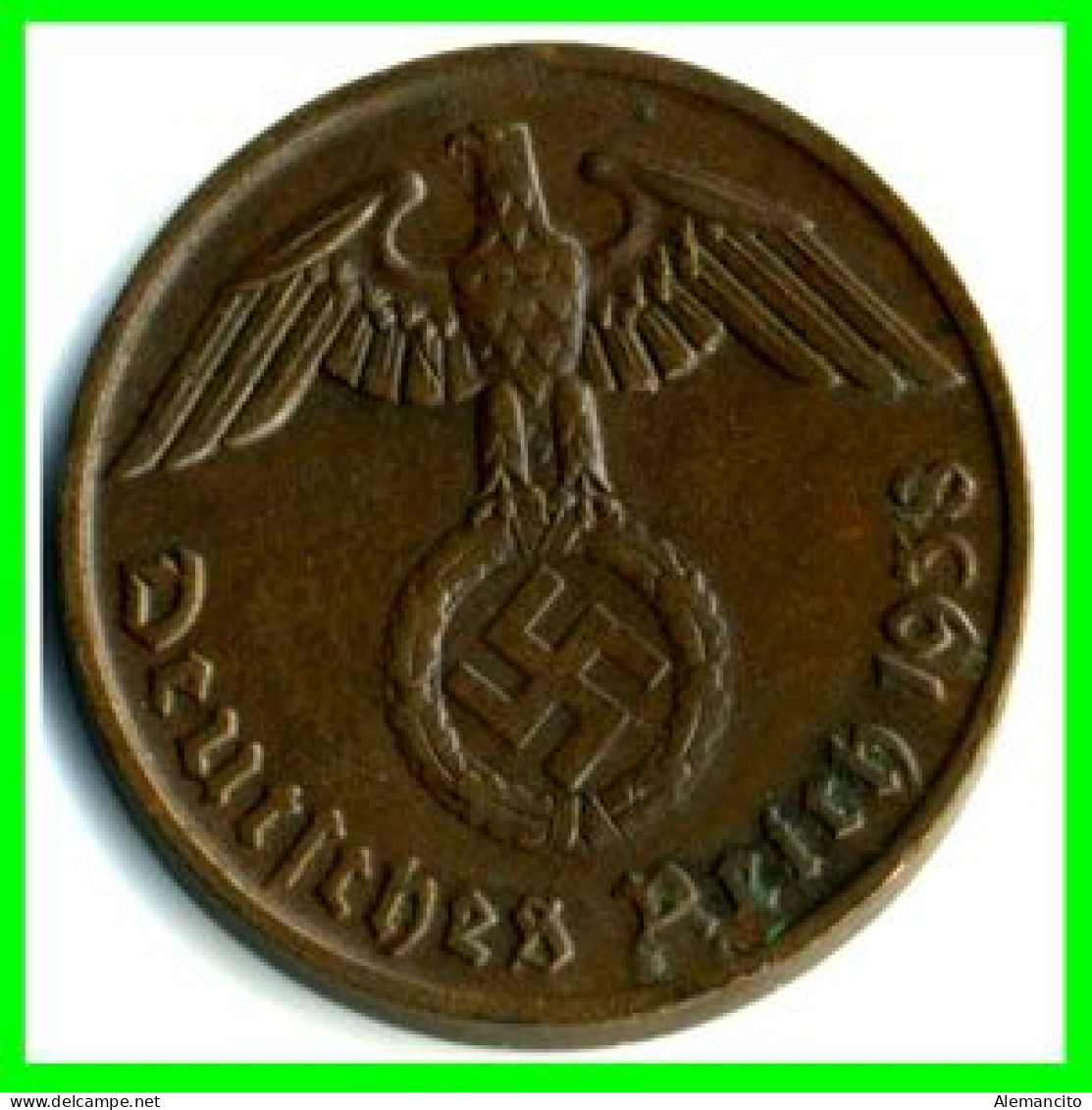 GERMANY - ALEMANIA DEUTFCHES REICH SERIE DE 7 MONEDAS DE 2 REICHSPFENNIG AÑO 1938 BRONCE 2ª GUERRA MUNDIAL - 2 Reichspfennig