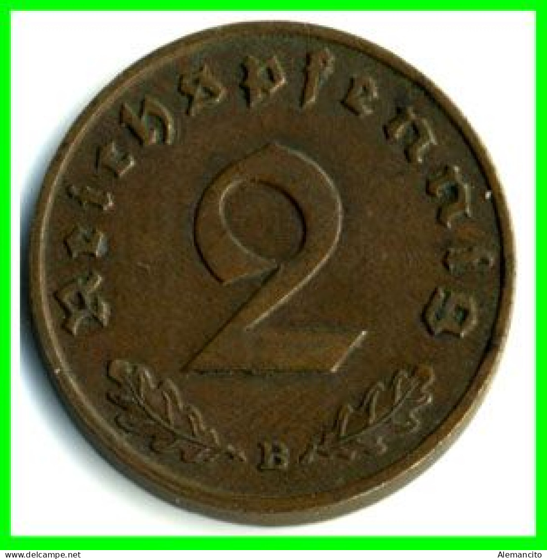 GERMANY - ALEMANIA DEUTFCHES REICH SERIE DE 7 MONEDAS DE 2 REICHSPFENNIG AÑO 1938 BRONCE 2ª GUERRA MUNDIAL - 2 Reichspfennig