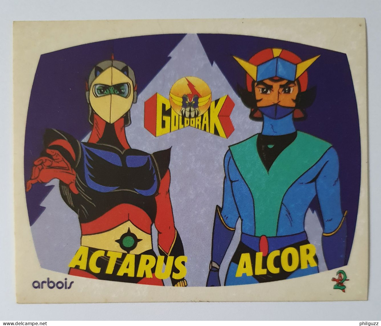 AUTOCOLLANT ARBOIS 1977 GOLDORAK ACTARUS ET ALCOR - Stickers