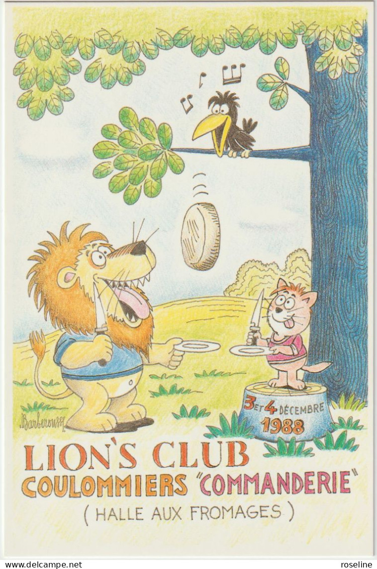 Illustration BARBEROUSSE Lions Club Coulommiers Fromage  - CPM 10,5x15 TBE 1988 Neuve - Barberousse